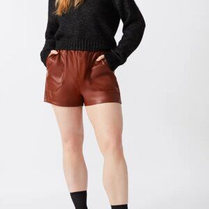 Steve Madden Faux the Record Short in Cognac